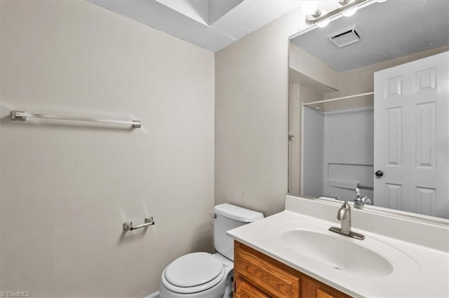 3638 Morris Farm Dr, Greensboro, NC 27409 - full bath featuring toilet, vanity, a shower, and baseboards