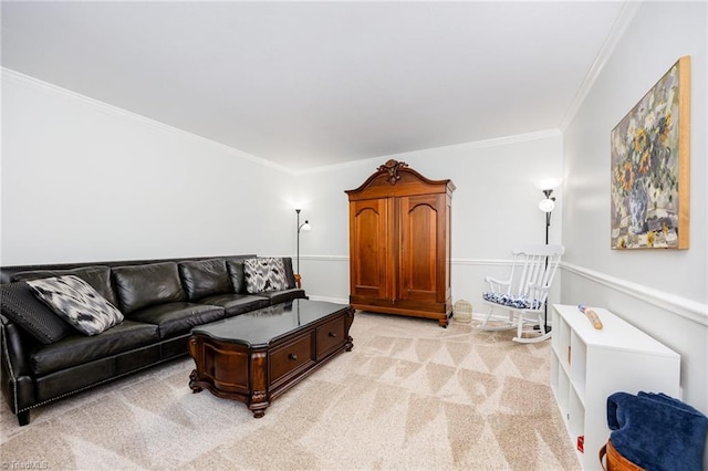1101 Shalimar Ct, High Point, NC 27262 - living room with crown molding and light colored carpet