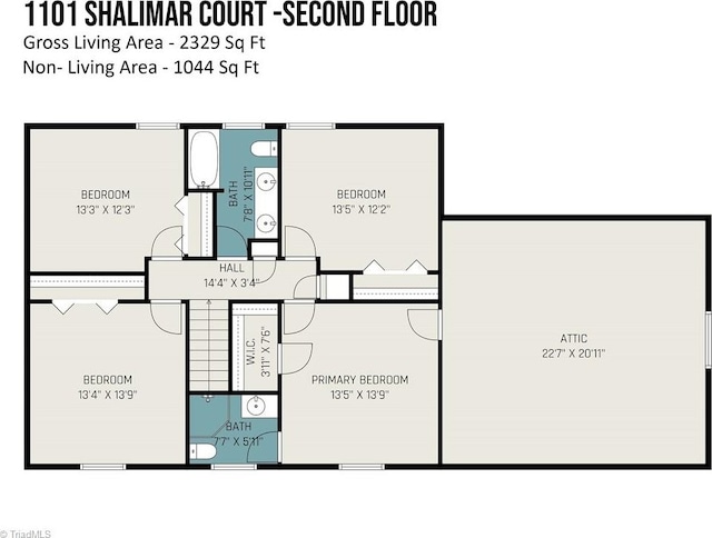 1101 Shalimar Ct, High Point, NC 27262 - property floor plan