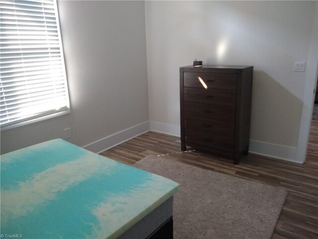 bedroom featuring hardwood / wood-style floors