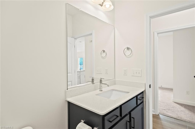 2109 Freeman St, Winston-Salem, NC 27127 - bathroom featuring vanity and wood finished floors