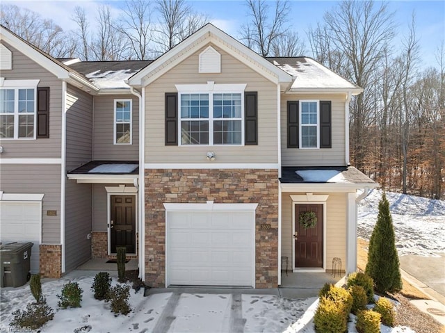 view of front of house featuring a garage