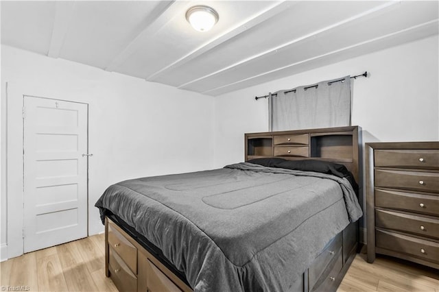 bedroom featuring light wood-type flooring