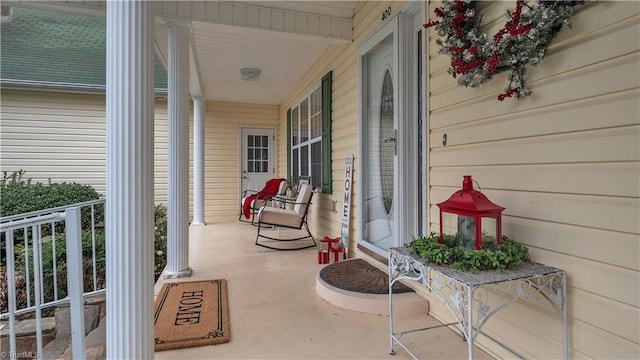 view of patio with covered porch