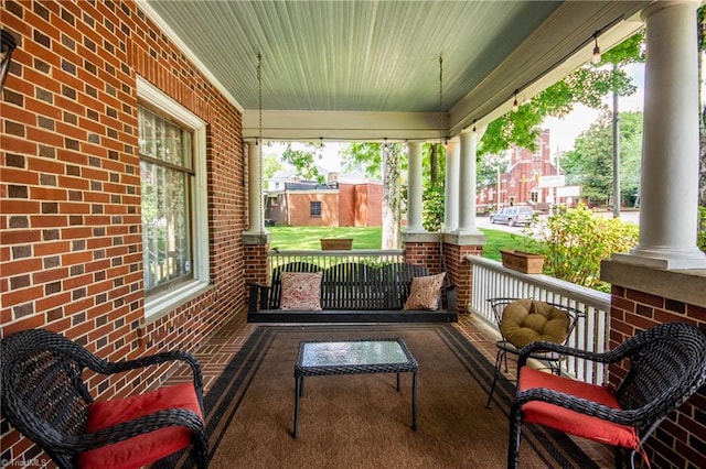 view of patio / terrace with a porch