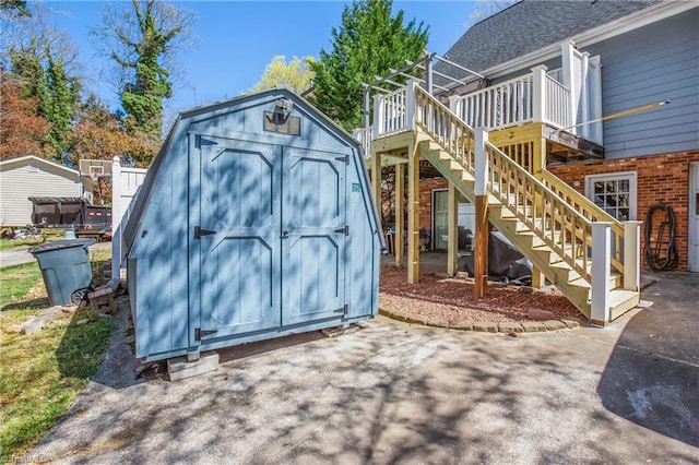 4104 Moss Brook Dr, Winston-Salem, NC 27127 - view of shed with stairs