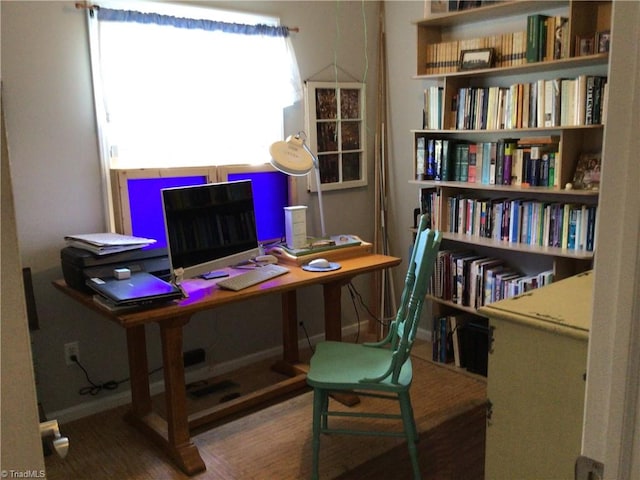 view of home office