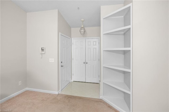 interior space with light colored carpet