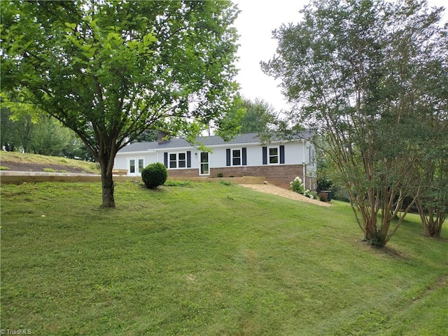 251 Marshall Farm Rd, Mount Airy, NC 27030 - single story home featuring brick siding and a front lawn