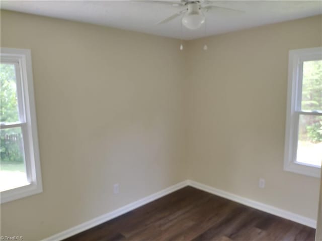 251 Marshall Farm Rd, Mount Airy, NC 27030 - unfurnished room featuring dark wood-type flooring and ceiling fan