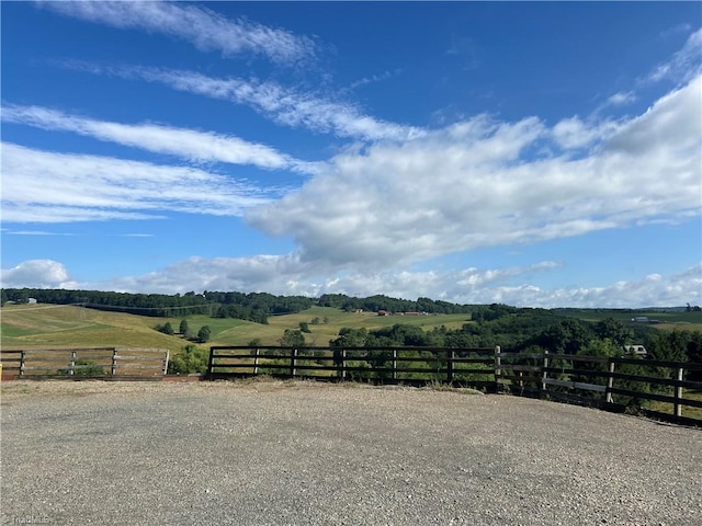 exterior space featuring a rural view