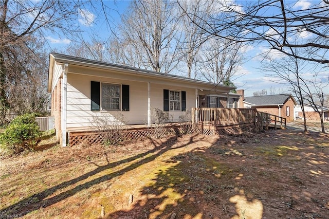 exterior space featuring covered porch