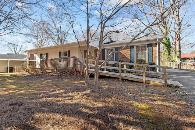 back of property with brick siding