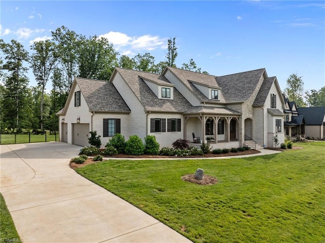 7604 Pemberley Dr, Oak Ridge, NC 27310 - view of front of property with a porch, concrete driveway, and a shingled roof