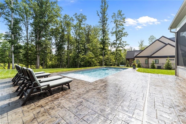 7604 Pemberley Dr, Oak Ridge, NC 27310 - swimming pool with a patio area and a lawn