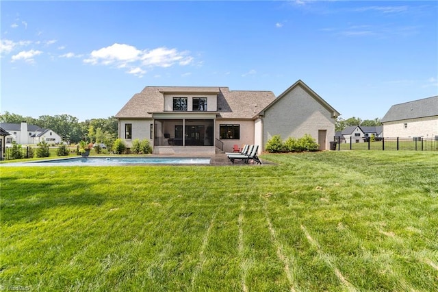 7604 Pemberley Dr, Oak Ridge, NC 27310 - back of property featuring a sunroom