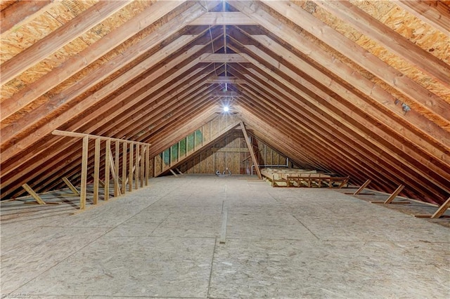 view of attic