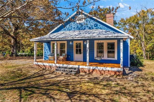 exterior space featuring a porch