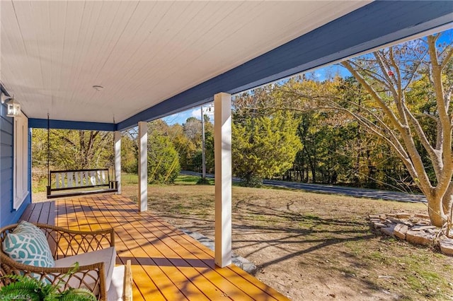 view of patio / terrace with a wooden deck