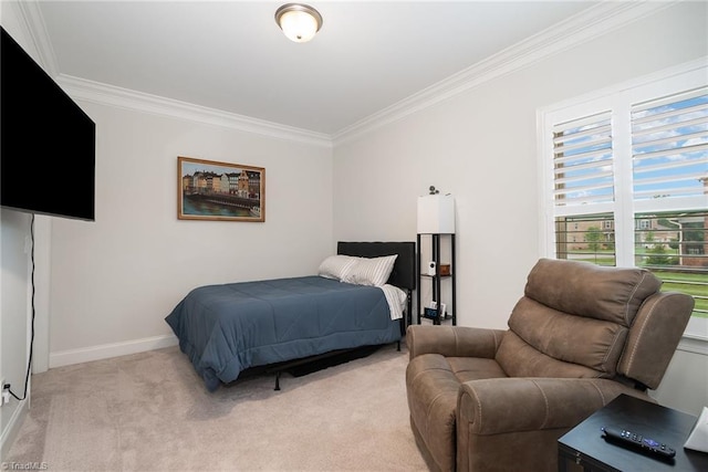 6006 Tanoak Ct, Stokesdale, NC 27357 - bedroom featuring ornamental molding, light colored carpet, and baseboards