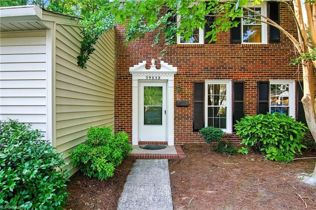 3985 Valley Ct Unit B, Winston-Salem, NC 27106 - doorway to property with brick siding