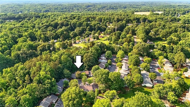 3985 Valley Ct Unit B, Winston-Salem, NC 27106 - aerial overview of property's location featuring a forest and nearby suburban area