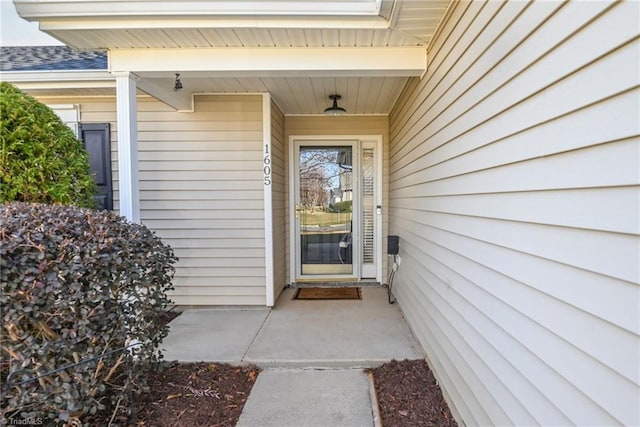 view of doorway to property