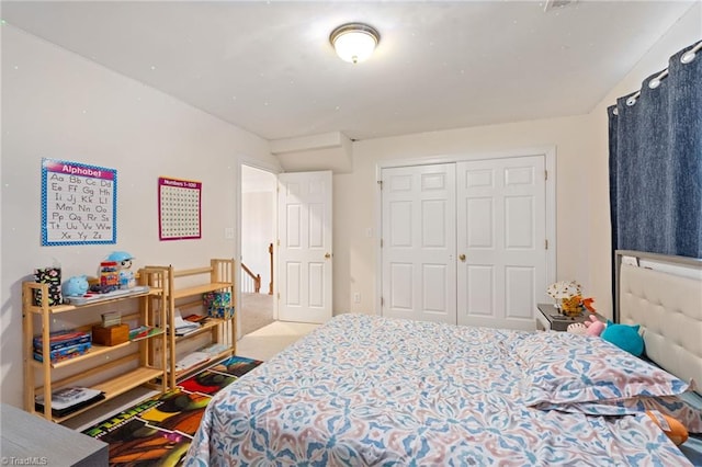 bedroom with a closet