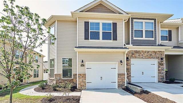 view of property with a garage