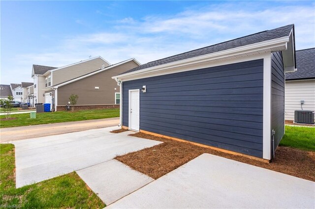 garage featuring central AC