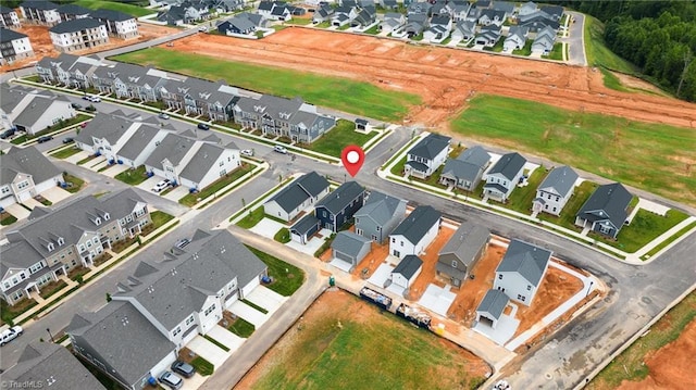 birds eye view of property featuring a residential view