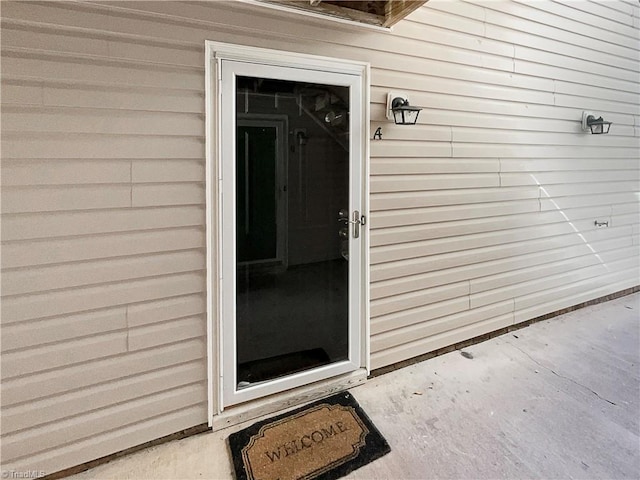 view of doorway to property