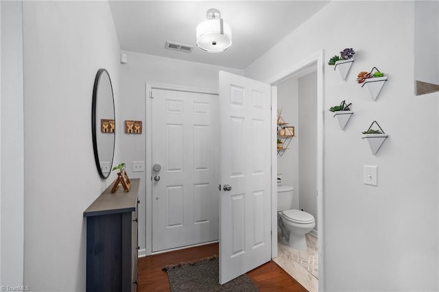 3719 Spanish Peak Dr, High Point, NC 27265 - bathroom with toilet, wood finished floors, and vanity
