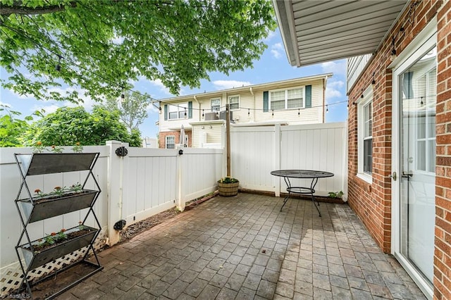 view of patio / terrace with a fenced backyard