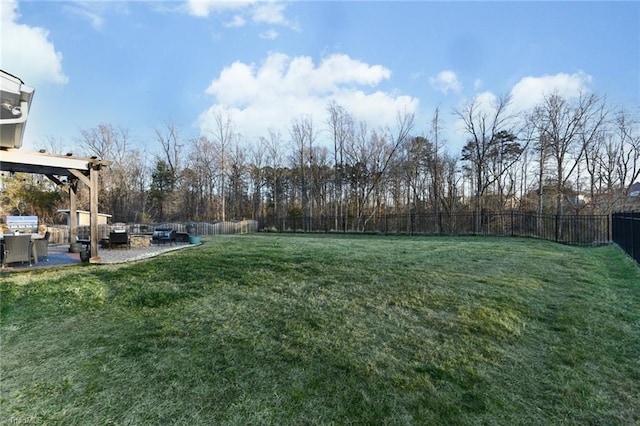 view of yard with a patio