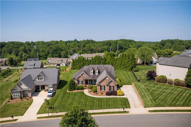 aerial perspective of suburban area