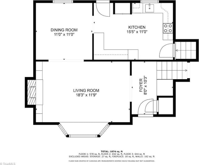 1508 Lafayette Ct, Greensboro, NC 27408 - property floor plan