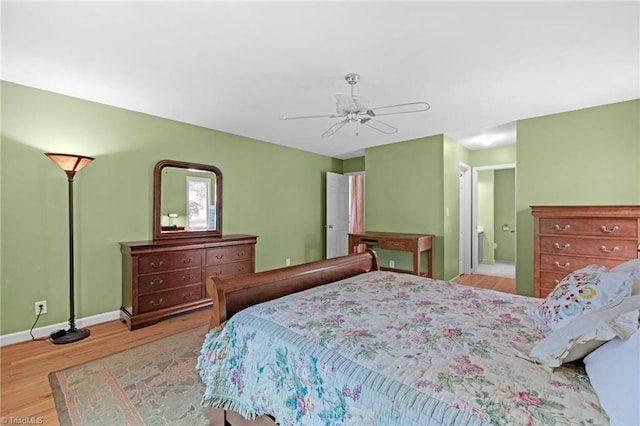 1134 Edwards Farm Rd, King, NC 27021 - bedroom featuring wood finished floors, baseboards, and ceiling fan