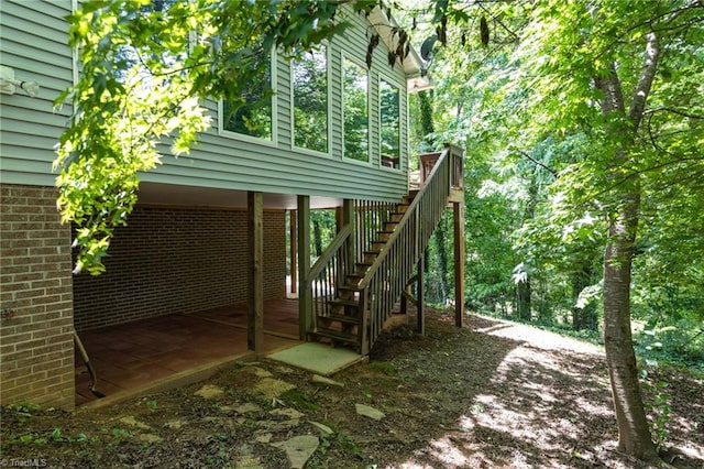 1134 Edwards Farm Rd, King, NC 27021 - view of patio / terrace with stairway