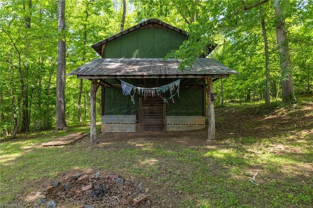 1134 Edwards Farm Rd, King, NC 27021 - view of outbuilding featuring a forest view