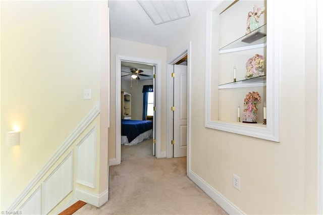 226 Marshview Cir, Angier, NC 27501 - corridor featuring light carpet, visible vents, and baseboards