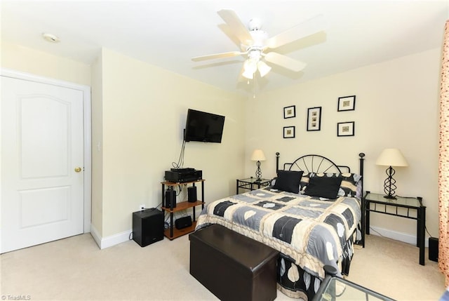226 Marshview Cir, Angier, NC 27501 - carpeted bedroom with a ceiling fan and baseboards