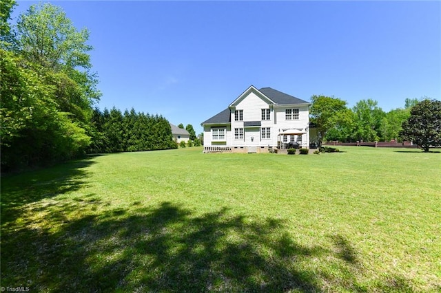 226 Marshview Cir, Angier, NC 27501 - back of house with a yard