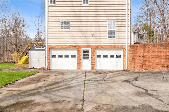 view of home's exterior featuring a garage