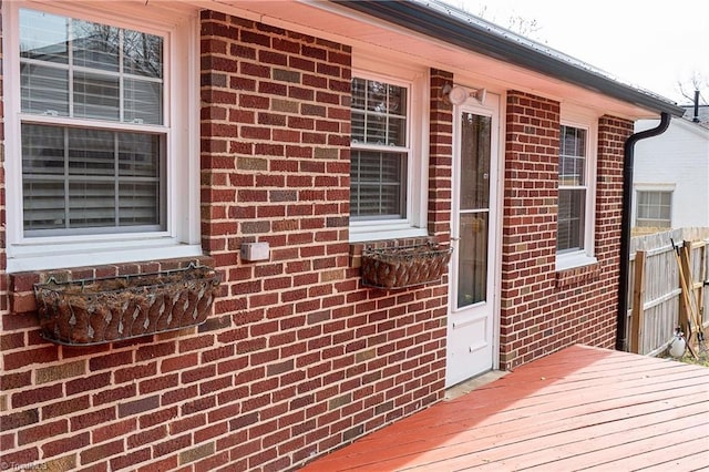 wooden deck with fence