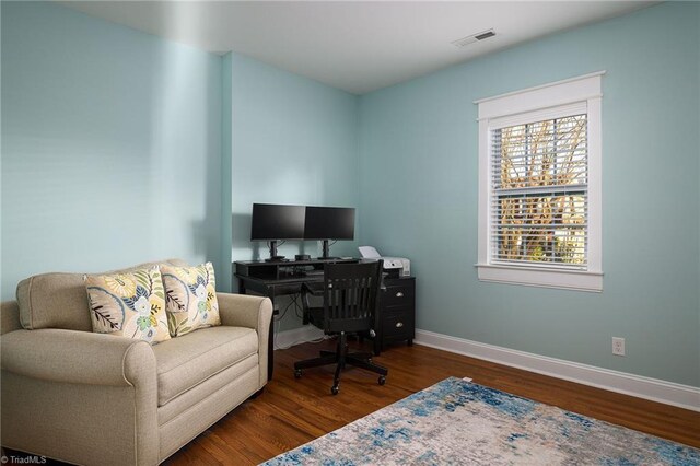 26 Vintage Ave, Winston-Salem, NC 27127 - office space with wood finished floors, baseboards, and visible vents