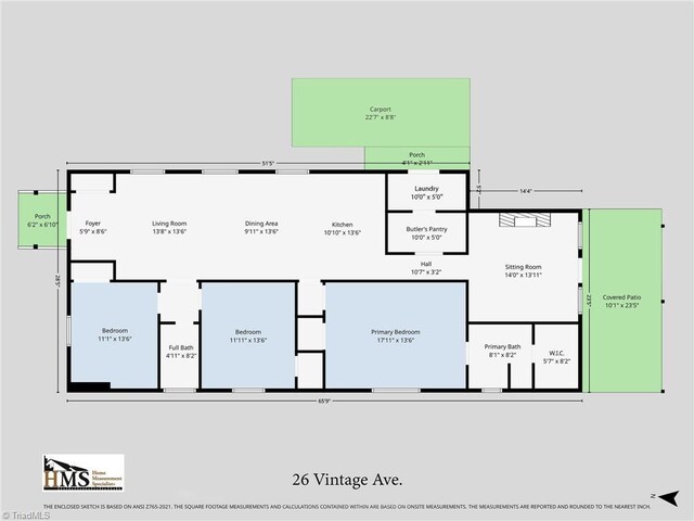 26 Vintage Ave, Winston-Salem, NC 27127 - floor plan