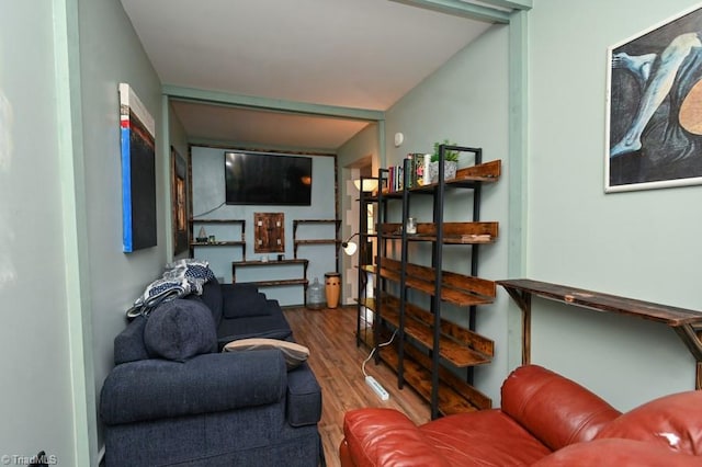 living room featuring wood finished floors