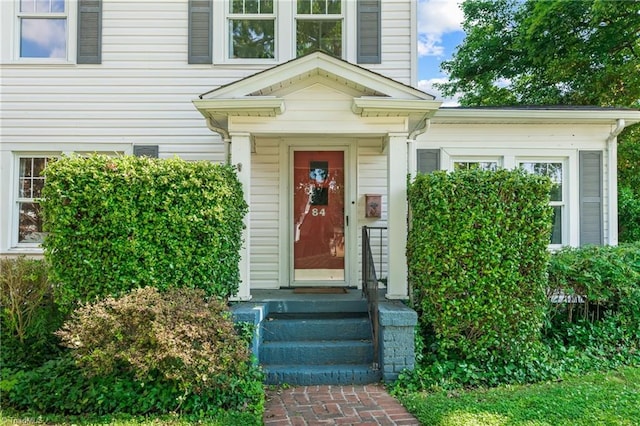 view of exterior entry