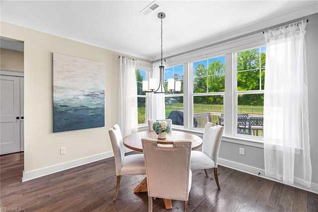 7733 Michaelis St, Greensboro, NC 27455 - dining space with baseboards and dark wood-style flooring